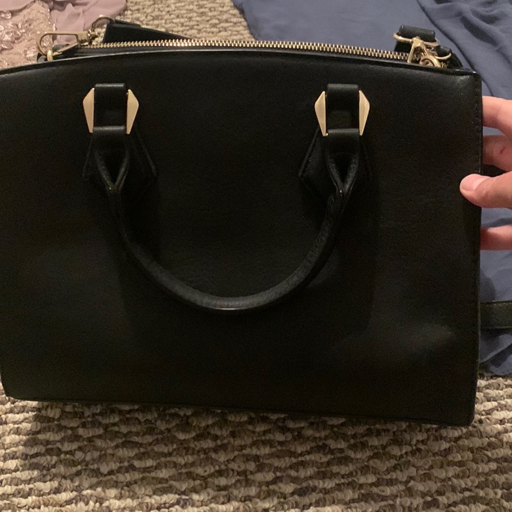 Black leather purse